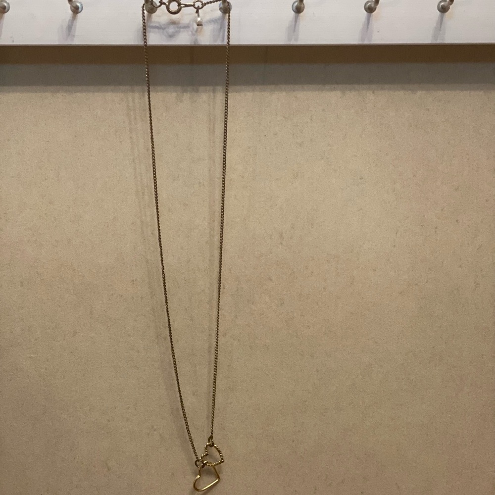 Cute two heart necklace